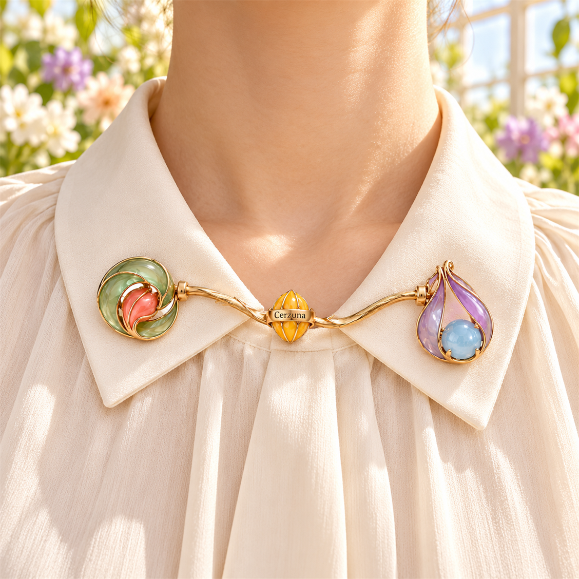 Cerzuna Petal Collar Pin Set