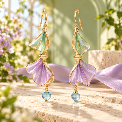 Cerzuna Willow Leaf Drop Earrings